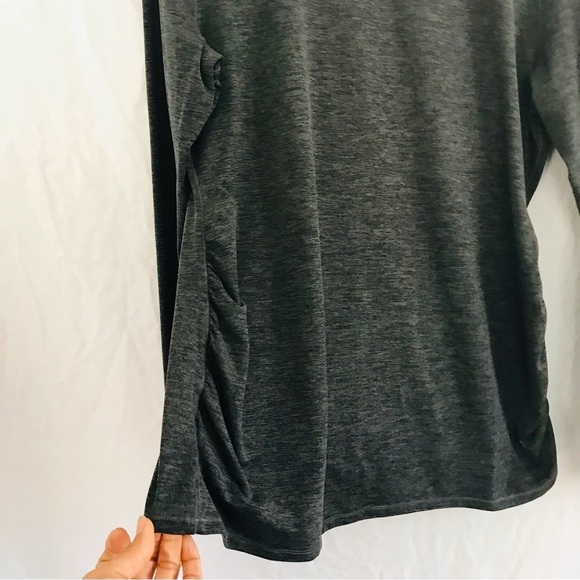 🐆NWOT Girlfriend Collective Heathered Gray/Blk Long Sleeve Top - Picture 4 of 8